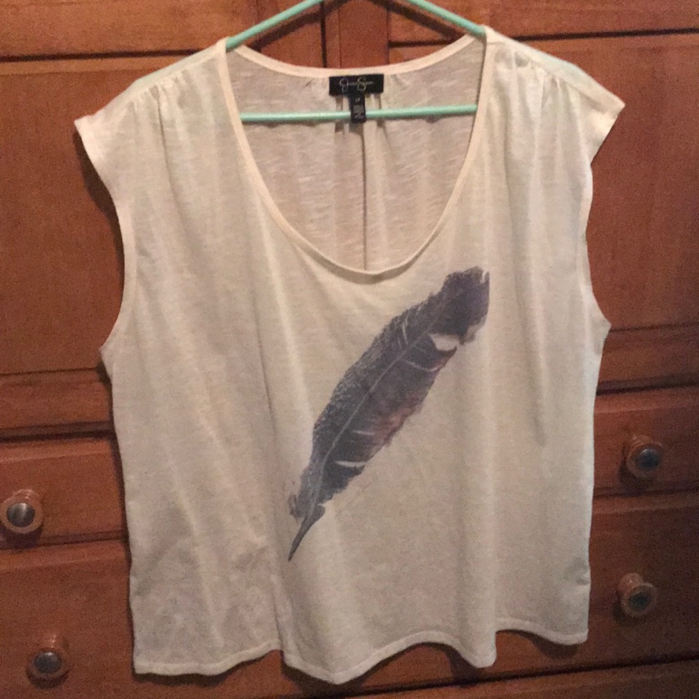 Jessica Simpson ‘Feather Tee’ 1X